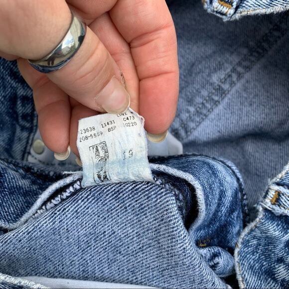 Vintage 90s Lee stonewashed acid taper ankle mom jeans - Picture 5 of 6